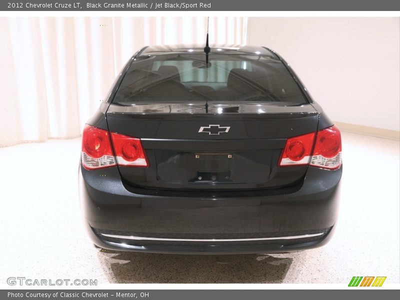 Black Granite Metallic / Jet Black/Sport Red 2012 Chevrolet Cruze LT