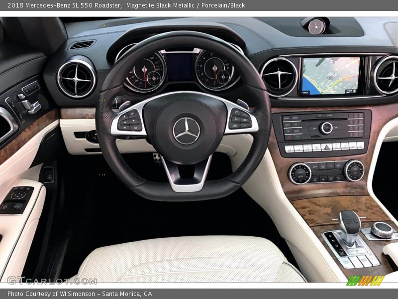 Magnetite Black Metallic / Porcelain/Black 2018 Mercedes-Benz SL 550 Roadster