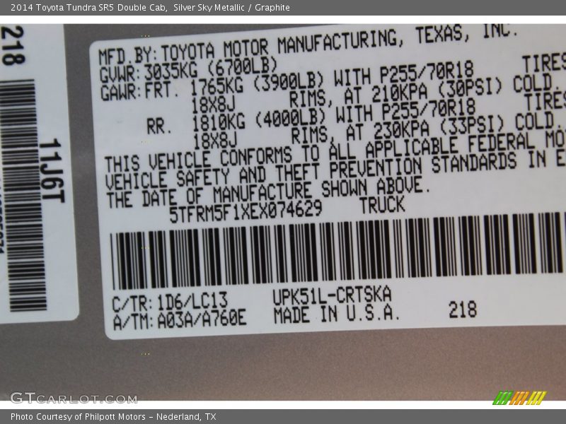 Silver Sky Metallic / Graphite 2014 Toyota Tundra SR5 Double Cab