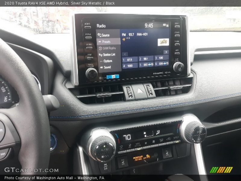 Silver Sky Metallic / Black 2020 Toyota RAV4 XSE AWD Hybrid