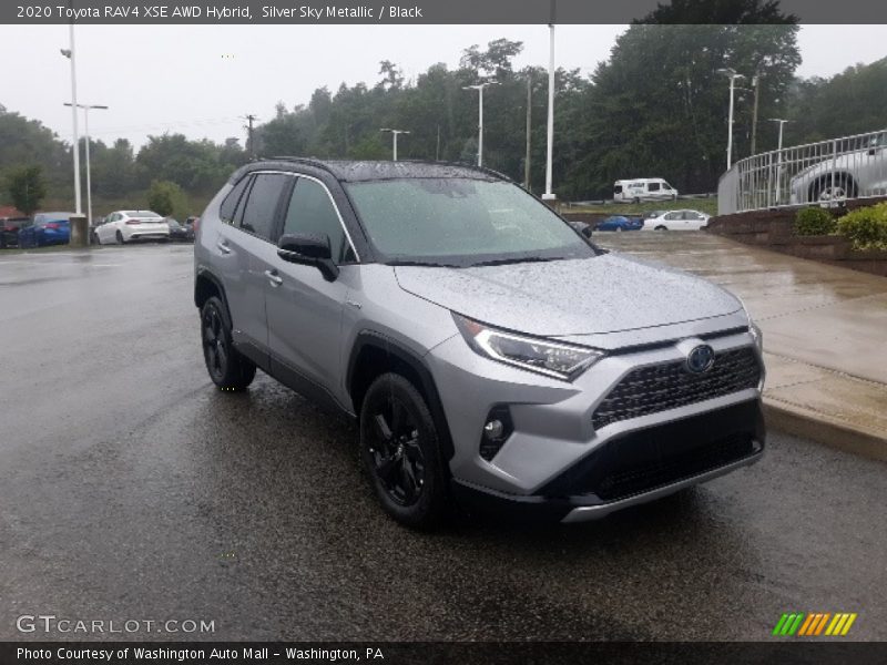 Silver Sky Metallic / Black 2020 Toyota RAV4 XSE AWD Hybrid