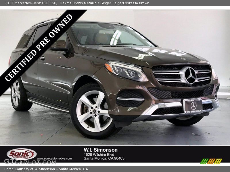 Dakota Brown Metallic / Ginger Beige/Espresso Brown 2017 Mercedes-Benz GLE 350