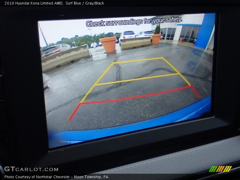 Surf Blue / Gray/Black 2019 Hyundai Kona Limited AWD