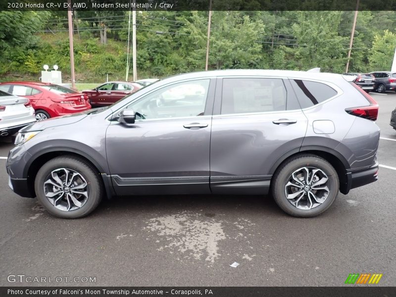 Modern Steel Metallic / Gray 2020 Honda CR-V EX AWD