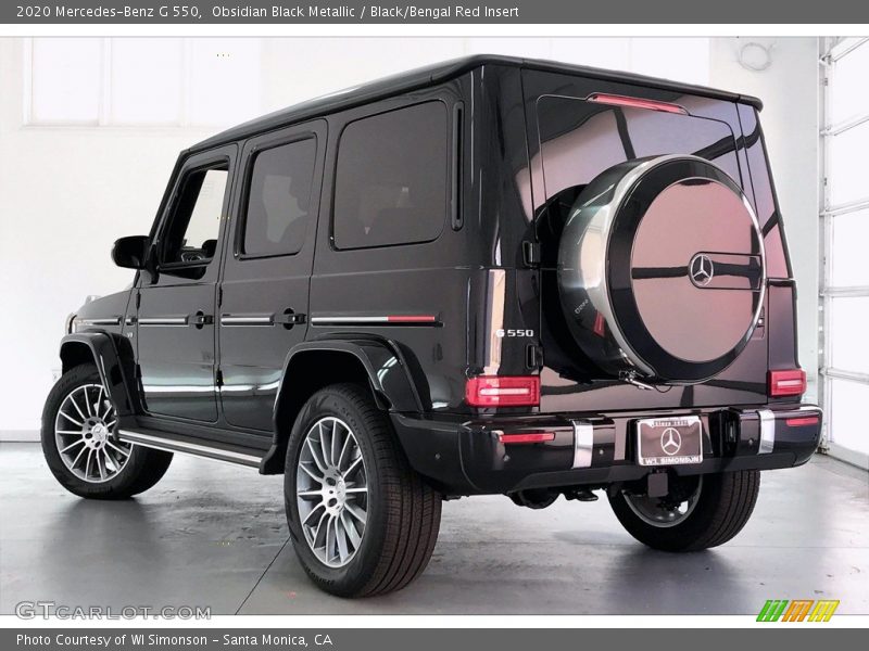 Obsidian Black Metallic / Black/Bengal Red Insert 2020 Mercedes-Benz G 550