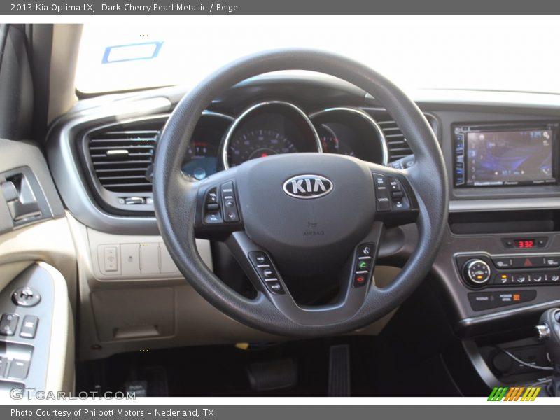 Dark Cherry Pearl Metallic / Beige 2013 Kia Optima LX