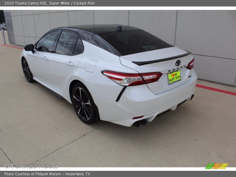 Super White / Cockpit Red 2020 Toyota Camry XSE
