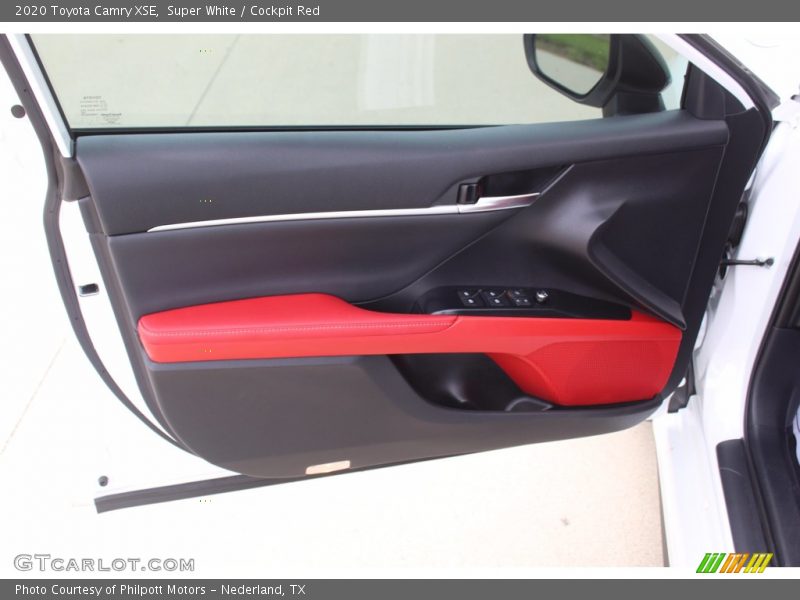 Super White / Cockpit Red 2020 Toyota Camry XSE