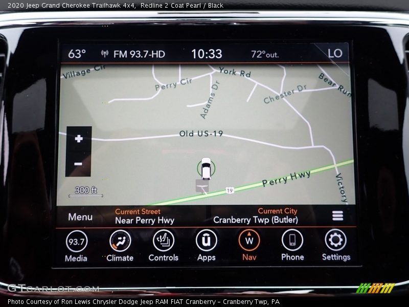 Navigation of 2020 Grand Cherokee Trailhawk 4x4
