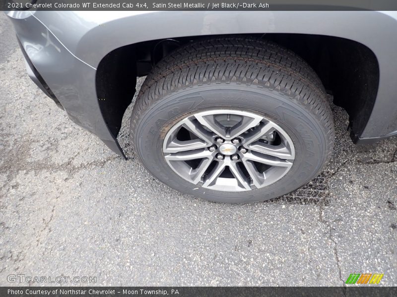 Satin Steel Metallic / Jet Black/­Dark Ash 2021 Chevrolet Colorado WT Extended Cab 4x4