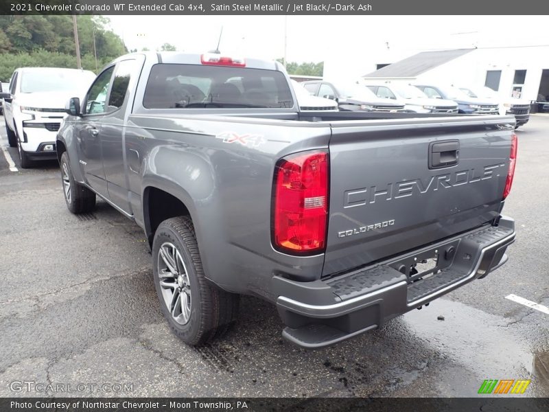 Satin Steel Metallic / Jet Black/­Dark Ash 2021 Chevrolet Colorado WT Extended Cab 4x4
