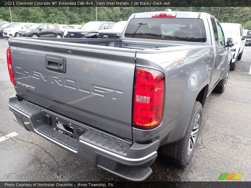Satin Steel Metallic / Jet Black/­Dark Ash 2021 Chevrolet Colorado WT Extended Cab 4x4
