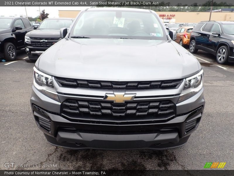 Satin Steel Metallic / Jet Black/­Dark Ash 2021 Chevrolet Colorado WT Extended Cab 4x4