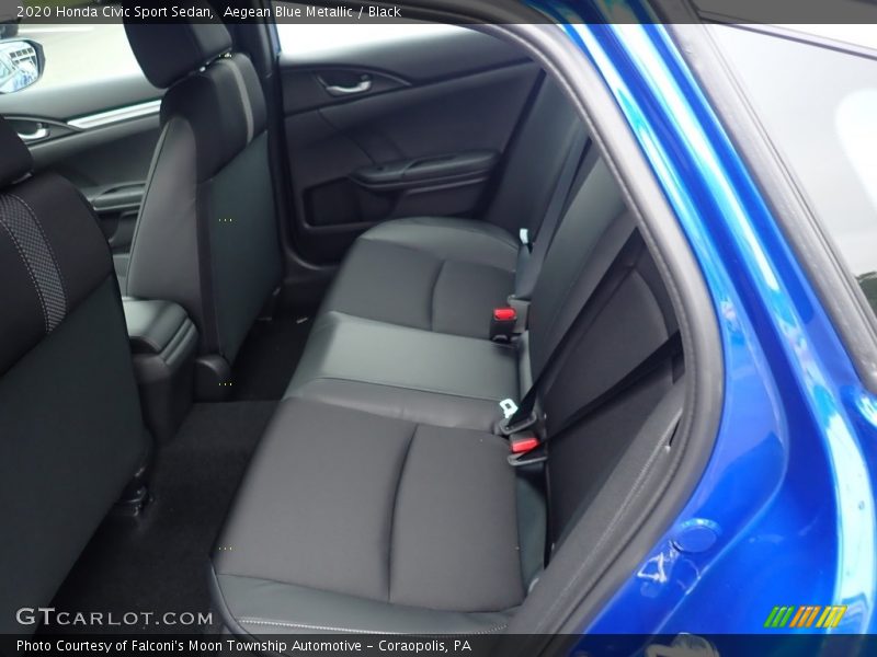 Aegean Blue Metallic / Black 2020 Honda Civic Sport Sedan