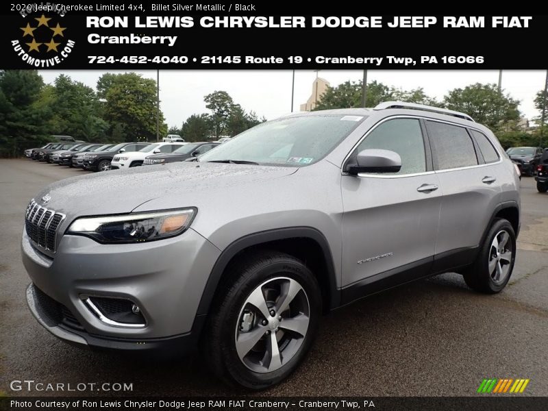 Billet Silver Metallic / Black 2020 Jeep Cherokee Limited 4x4