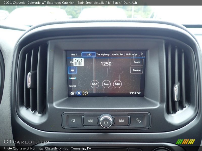 Satin Steel Metallic / Jet Black/­Dark Ash 2021 Chevrolet Colorado WT Extended Cab 4x4