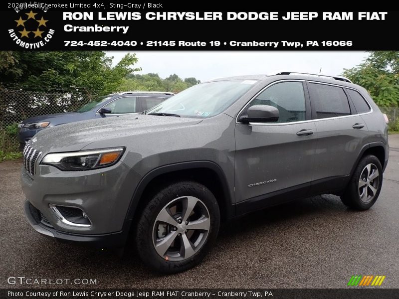 Sting-Gray / Black 2020 Jeep Cherokee Limited 4x4