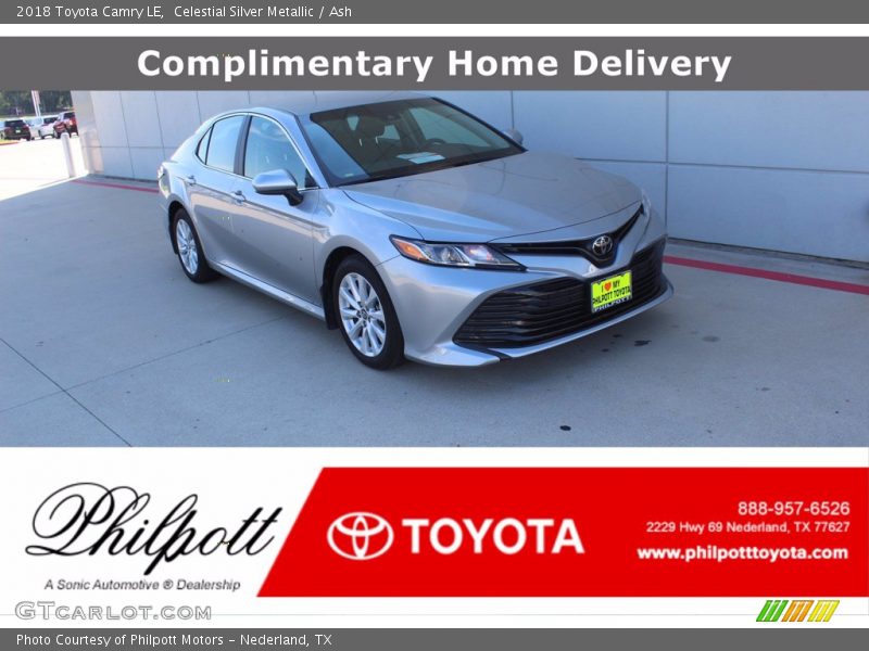 Celestial Silver Metallic / Ash 2018 Toyota Camry LE