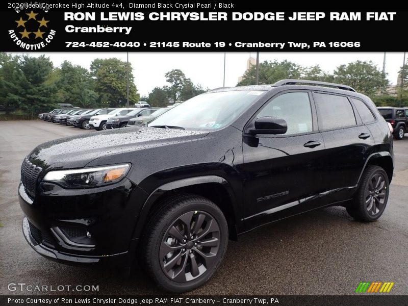 Diamond Black Crystal Pearl / Black 2020 Jeep Cherokee High Altitude 4x4