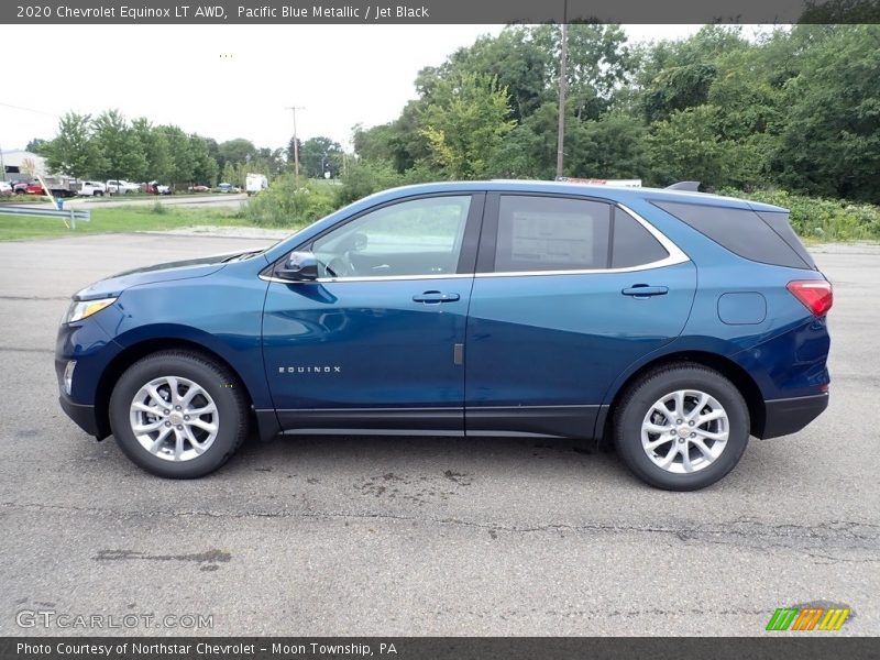 Pacific Blue Metallic / Jet Black 2020 Chevrolet Equinox LT AWD