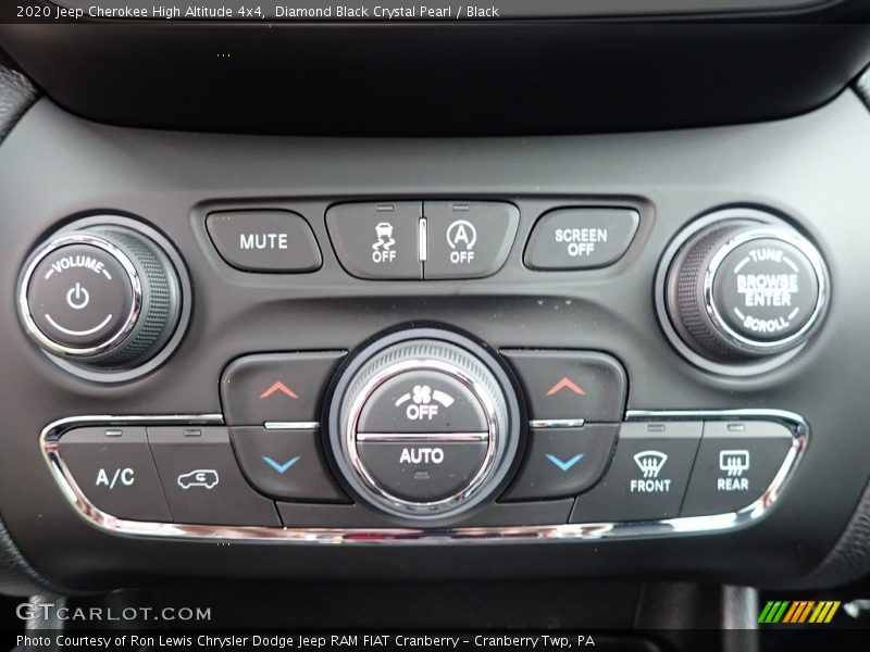 Controls of 2020 Cherokee High Altitude 4x4