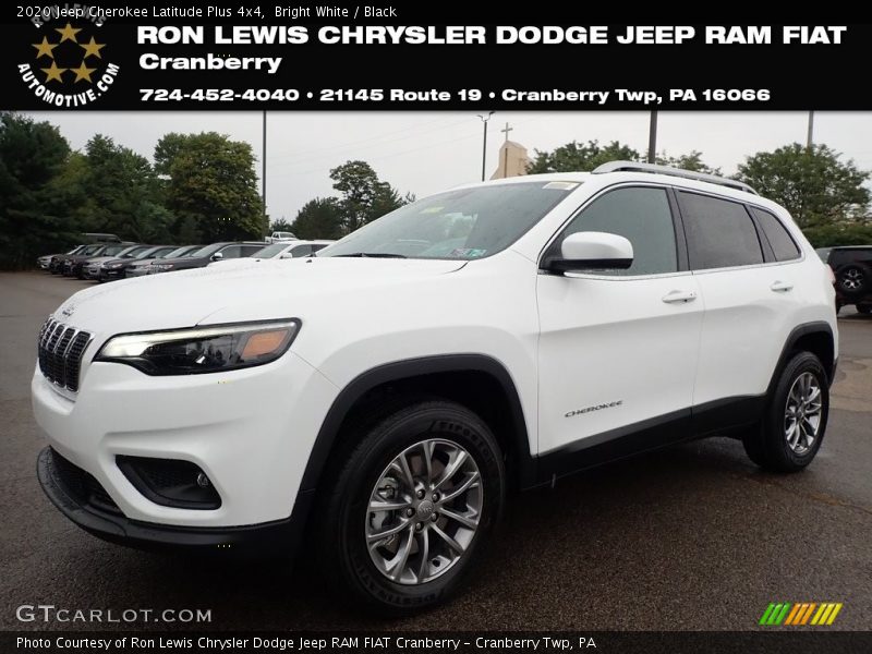 Bright White / Black 2020 Jeep Cherokee Latitude Plus 4x4