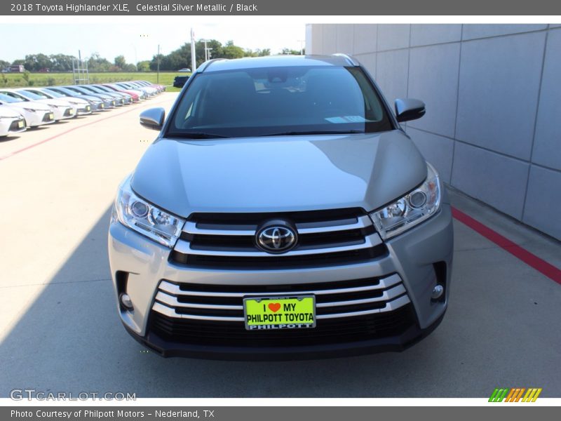 Celestial Silver Metallic / Black 2018 Toyota Highlander XLE