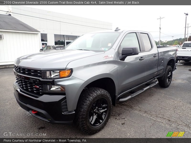 Satin Steel Metallic / Jet Black 2020 Chevrolet Silverado 1500 Custom Trail Boss Double Cab 4x4