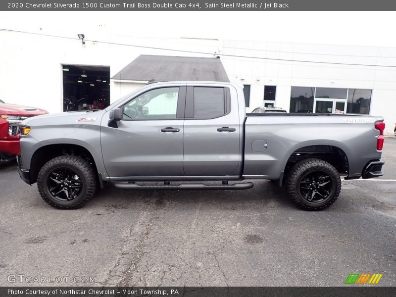 Satin Steel Metallic / Jet Black 2020 Chevrolet Silverado 1500 Custom Trail Boss Double Cab 4x4