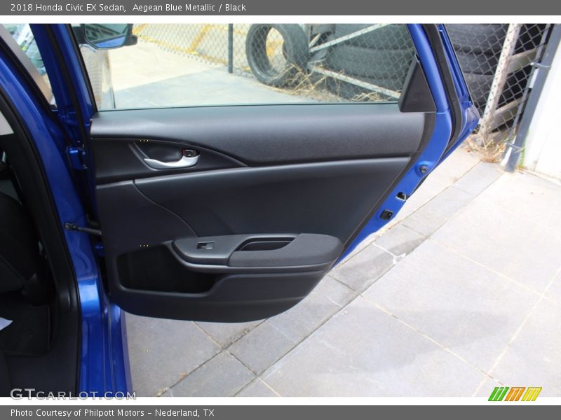 Aegean Blue Metallic / Black 2018 Honda Civic EX Sedan