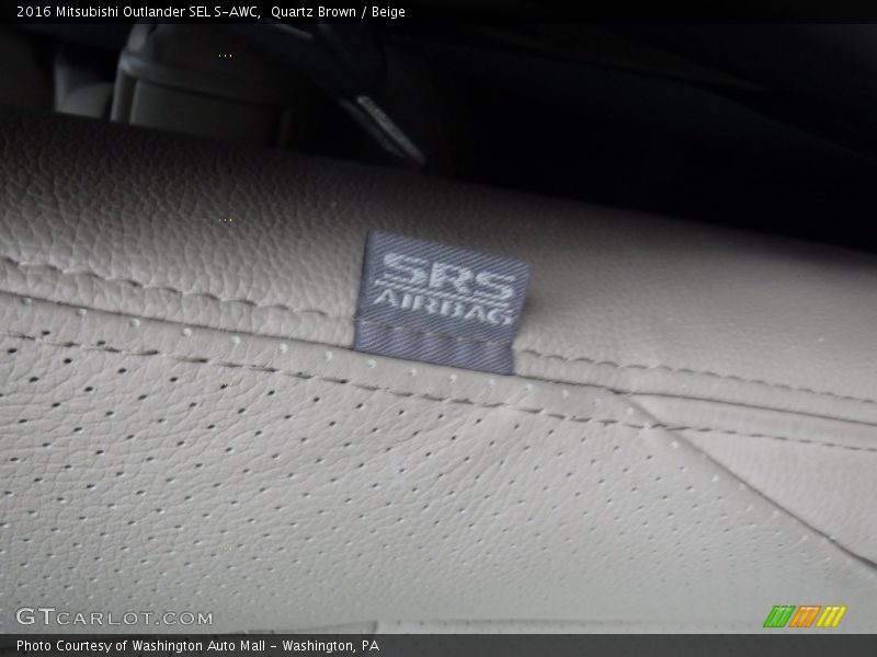Quartz Brown / Beige 2016 Mitsubishi Outlander SEL S-AWC