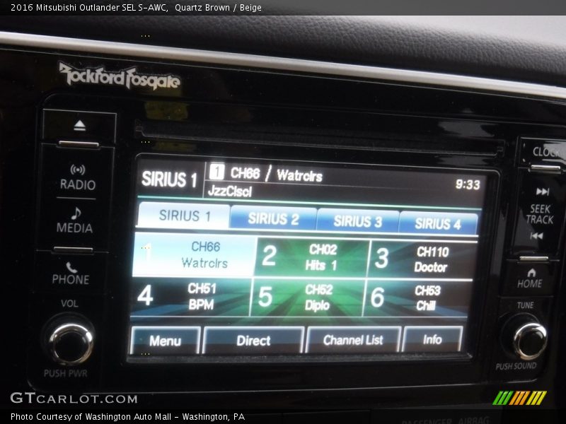 Audio System of 2016 Outlander SEL S-AWC