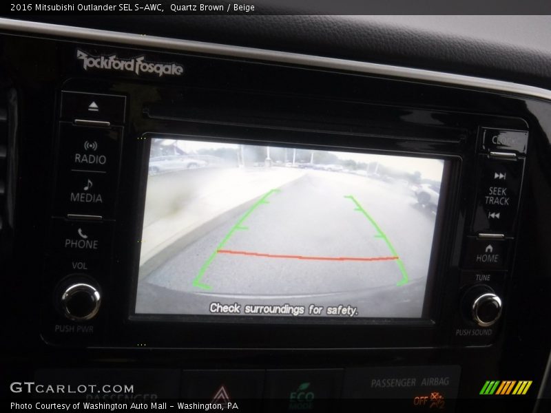 Controls of 2016 Outlander SEL S-AWC