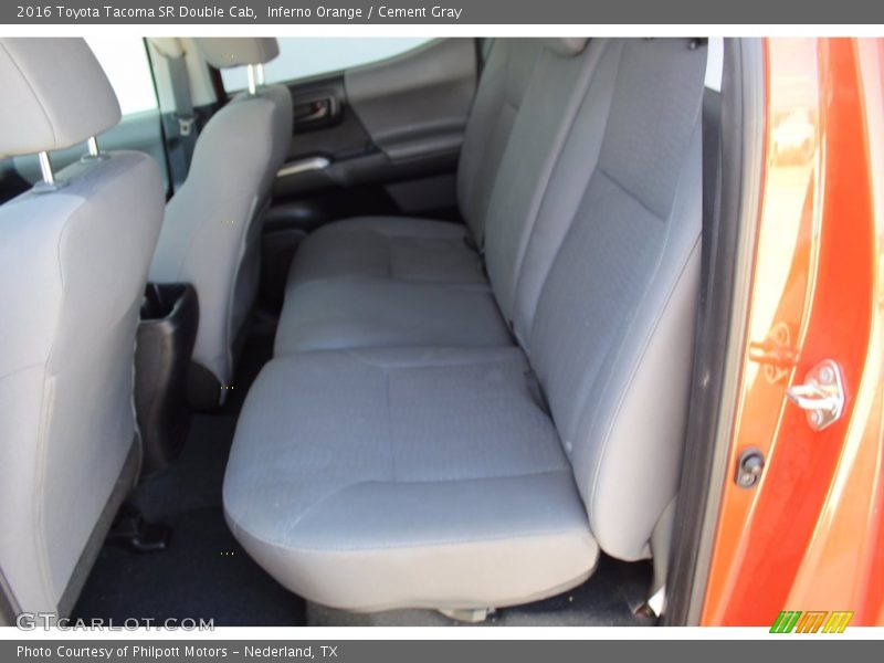 Inferno Orange / Cement Gray 2016 Toyota Tacoma SR Double Cab