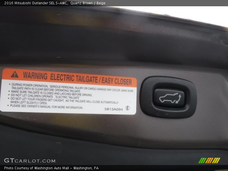 Quartz Brown / Beige 2016 Mitsubishi Outlander SEL S-AWC