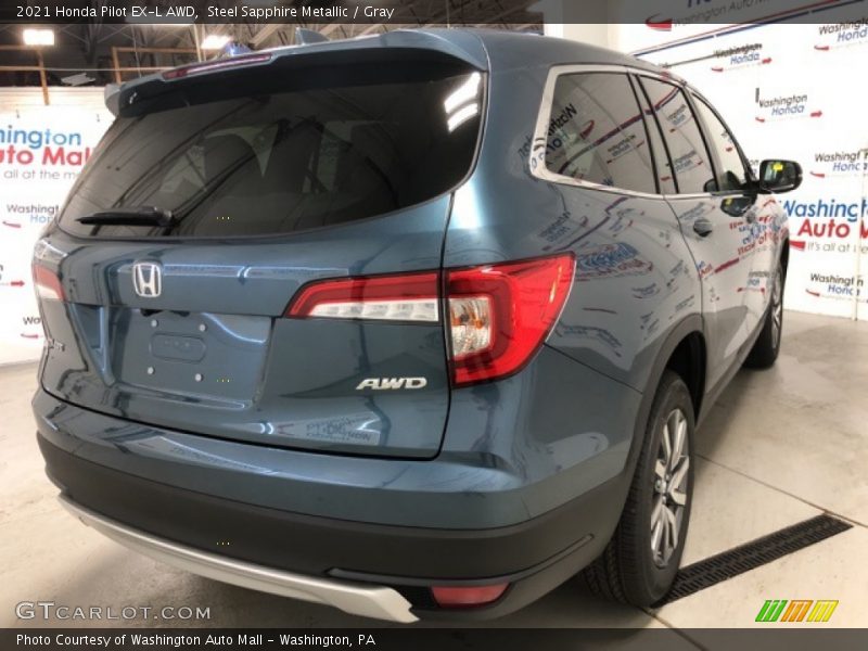 Steel Sapphire Metallic / Gray 2021 Honda Pilot EX-L AWD