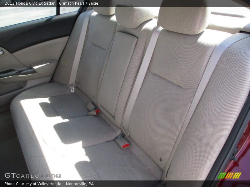 Crimson Pearl / Beige 2012 Honda Civic EX Sedan