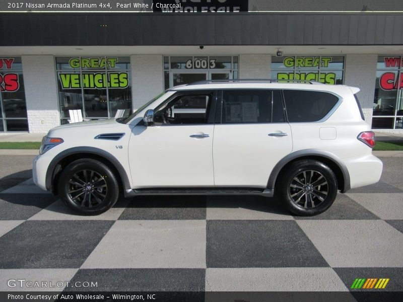 Pearl White / Charcoal 2017 Nissan Armada Platinum 4x4