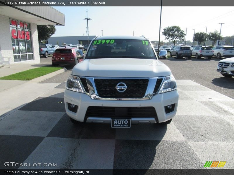 Pearl White / Charcoal 2017 Nissan Armada Platinum 4x4
