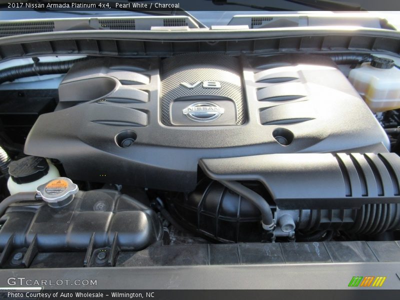 Pearl White / Charcoal 2017 Nissan Armada Platinum 4x4