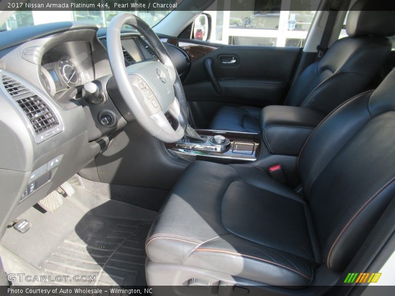 Pearl White / Charcoal 2017 Nissan Armada Platinum 4x4