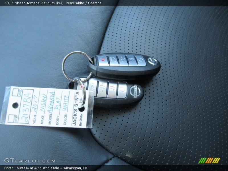 Pearl White / Charcoal 2017 Nissan Armada Platinum 4x4