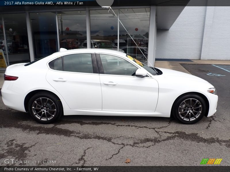 Alfa White / Tan 2017 Alfa Romeo Giulia AWD
