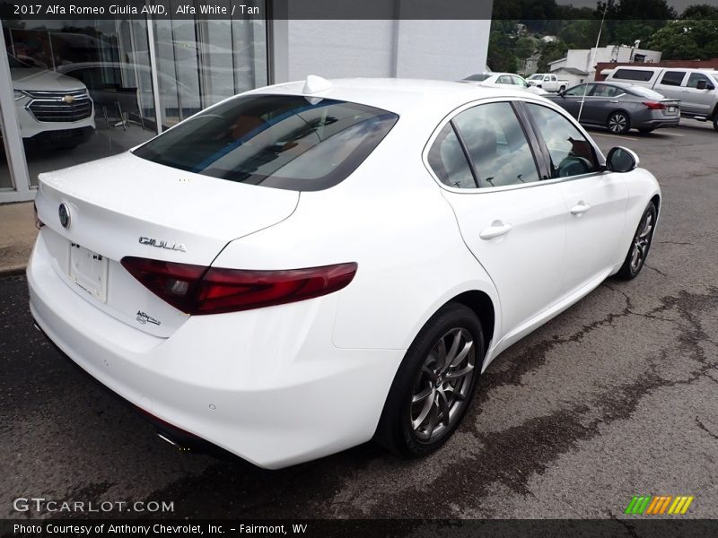 Alfa White / Tan 2017 Alfa Romeo Giulia AWD