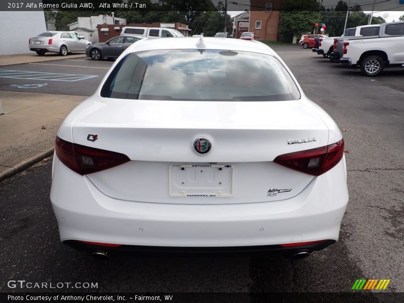 Alfa White / Tan 2017 Alfa Romeo Giulia AWD