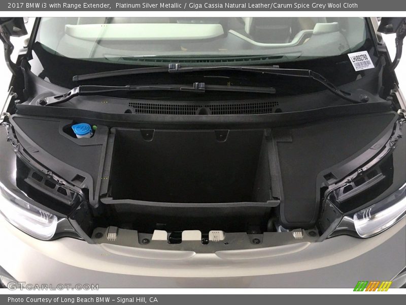 Platinum Silver Metallic / Giga Cassia Natural Leather/Carum Spice Grey Wool Cloth 2017 BMW i3 with Range Extender