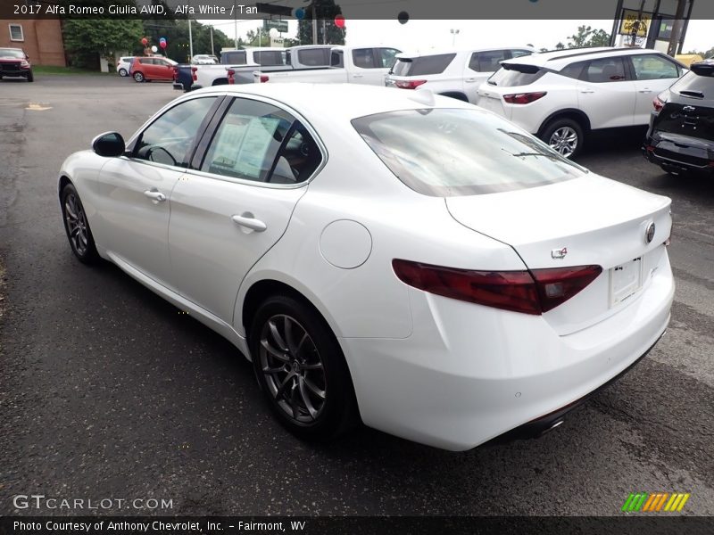 Alfa White / Tan 2017 Alfa Romeo Giulia AWD
