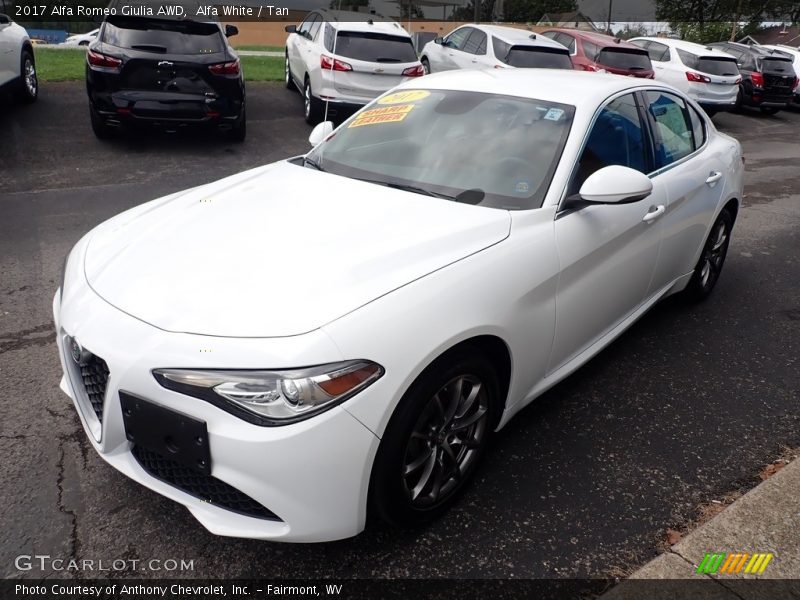 Alfa White / Tan 2017 Alfa Romeo Giulia AWD