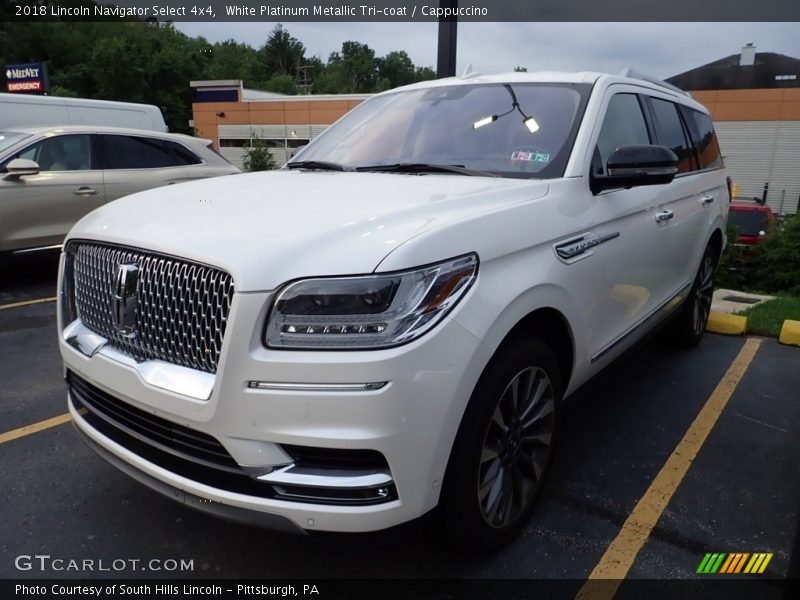 White Platinum Metallic Tri-coat / Cappuccino 2018 Lincoln Navigator Select 4x4