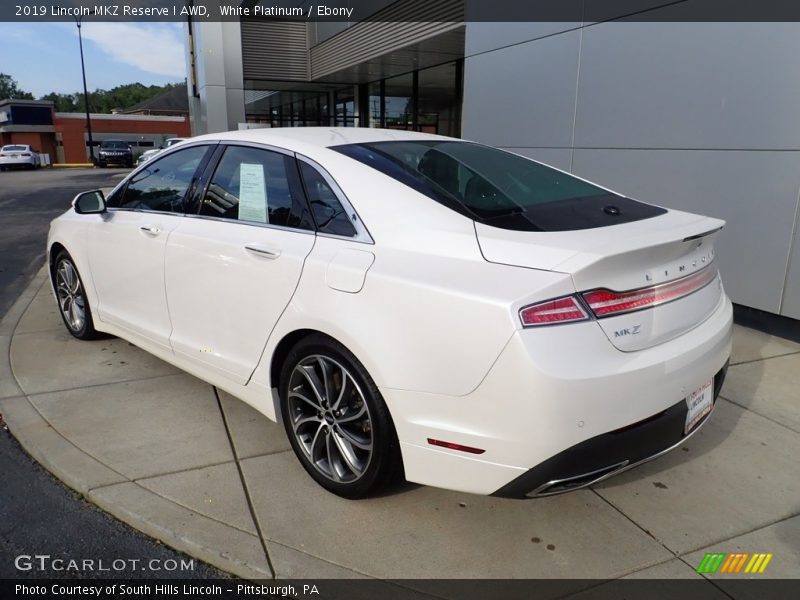 White Platinum / Ebony 2019 Lincoln MKZ Reserve I AWD